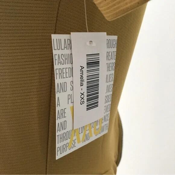 LuLaRoe Amelia dress XXS 00 0 mustard yellow fit & flare pockets light academia - Picture 6 of 7